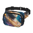 thumbnail image 2 of Fotbe Colorful Planet Universe Cangurera Cuadrada con Estampado de Doble Capa, Bolsa de Cintura Ajustable Mini para Hombres y Mujeres, 2 of 9