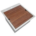 thumbnail image 2 of Ruvati 21 x 20 inch RV Workstation Drop-in Topmount Bar Prep Kitchen Sink 16 Gauge Stainless Steel - RVH8221, 2 of 5