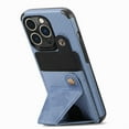 thumbnail image 3 of Allytech Kickstand Case for iPhone 14 Pro Max 2022 5G, Business Style Ultra Slim Card Holder Stand Case Magnetic PU Leather Anti-Scratch Cover for iPhone 14 Pro Max 6.7", Blue, 3 of 7
