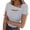 Gray, variant on T Shirts for Women Fashion Summer Short Sleeve Cutout Ribbed Knit Solid Color Slim Basic Tees Going out Tops