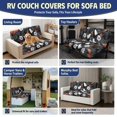 thumbnail image 6 of Chririnla Stretch RV Jackknife Sofa Couch Covers Suitable for Camper Motorhome RV Folding Sofa Bed Cover Fit for Camper RV Sofa, Tropical Ghost Halloween Print, 6 of 7