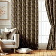 thumbnail image 2 of Vargottam Elegant Green Rose Vine Pattern Curtains - Set of 2 Blackout Panels, 42 x 72 Inches - Noise Reducing & Energy-Efficient Room Darkening Window/Door Drapes for Modern Home Decor- Green, 2 of 9