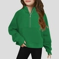 thumbnail image 2 of Zshosam Sweatshirts for Kids Bulk Girls Sweatshirts Kids Casual Long Sleeve Loose Tops Fall Comfy Lightweight Pullovers,Dark Green 13-14 Years, 2 of 7