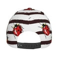 thumbnail image 7 of Wukai Ladybugs on Black and White Striped1 Baseball Cap: Comfortable, Stylish, and Adjustable Hat for Sports, Daily Wear, and Outdoor Activities-One Size, 7 of 7