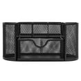 thumbnail image 3 of Deli Mesh Desk Organizer with Drawer, 8 Compartments, Black, 3 of 10
