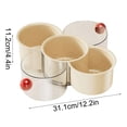 thumbnail image 3 of Rotating Plastic Storage Box, Multi-Compartment Serving Tray With Drainage Mesh and Removable Bowls, for Snacks and Vegetables, B, 3 of 9