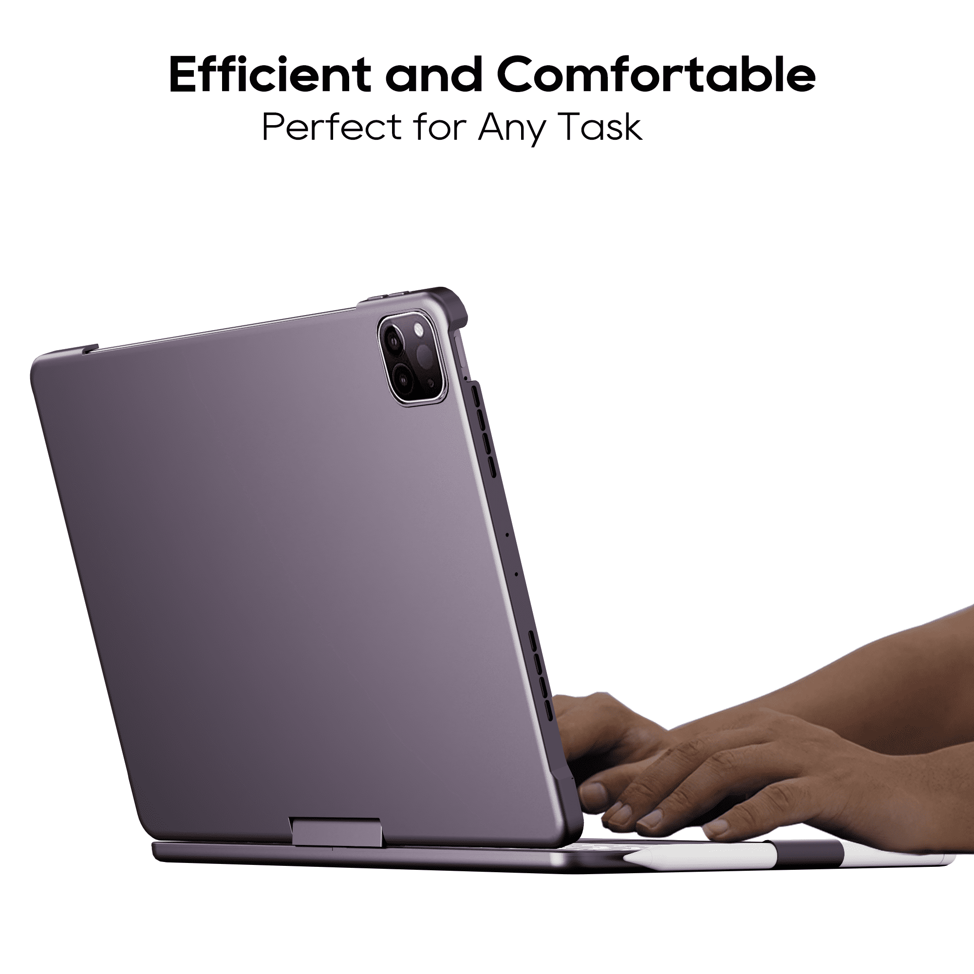 Free Shipping! edaiser Swivel Keyboard Case Compatible with Apple iPad Air 11 inch M2, iPad Pro 11 (4th/3rd/2nd/1st), iPad Air 5th 4th Gen; Rotatable Cover with Pencil Holder, Trackpad, Backlit, Metallic Purple - Free Shipping! edaiser Swivel Keyboard Case Compatible with Apple iPad Air 11 inch M2, iPad Pro 11 (4th/3rd/2nd/1st), iPad Air 5th 4th Gen; Rotatable Cover with Pencil Holder, Trackpad, Backlit, Metallic Purple -