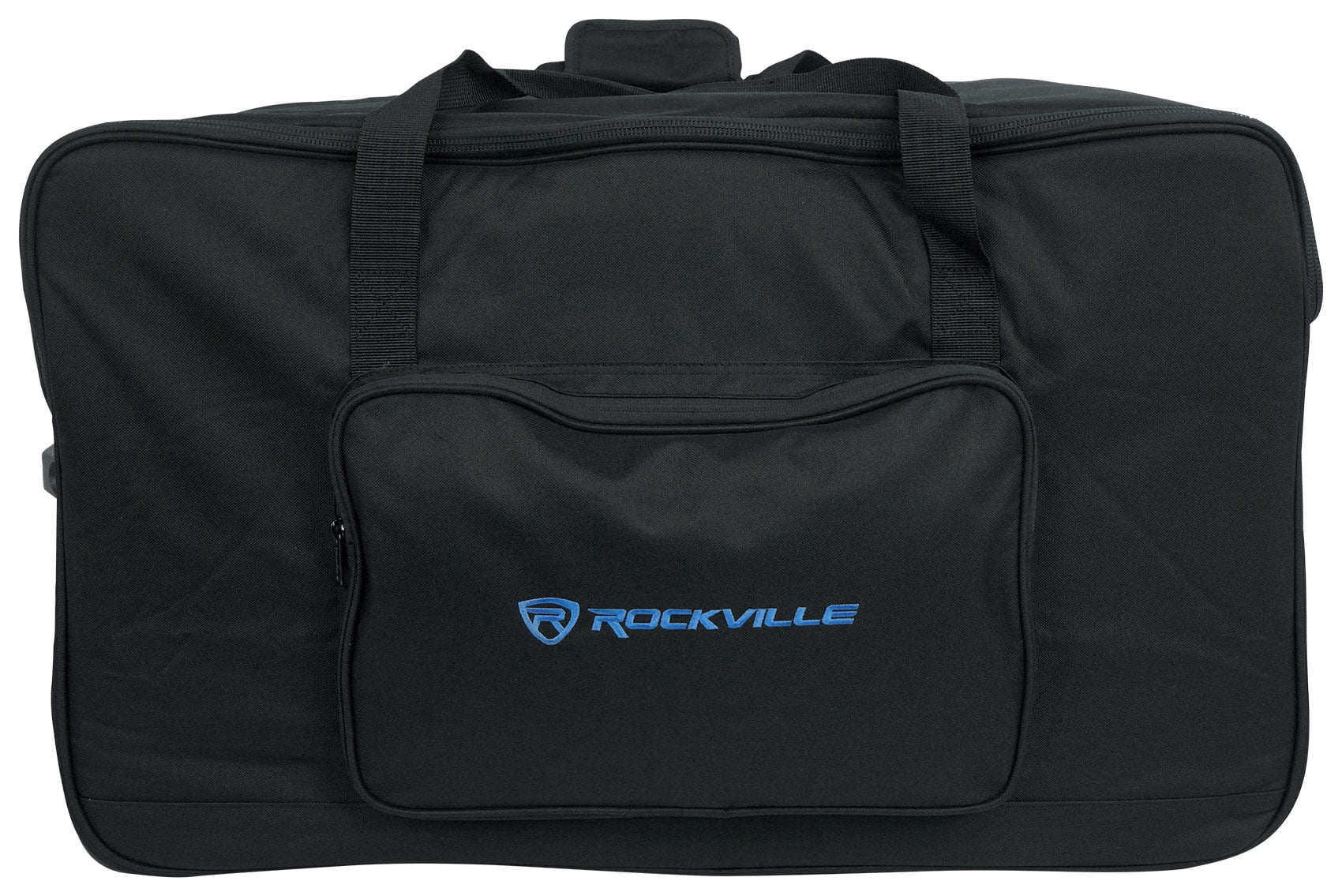 2) Rockville SB15 v2 Rolling Travel Bags+Wheels 4 Most 15" DJ PA Speakers+Stands