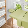 thumbnail image 6 of Saloniture 3-Piece Microfiber Massage Table Sheet Set - Premium Facial Bed Cover - Includes Flat and Fitted Sheets with Face Cradle Cover - Sage Green, 6 of 7