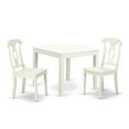 thumbnail image 2 of East West Furniture Oxford 3-piece Table and Panel Back Chairs in Linen White, 2 of 6