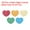 Blue Green Red, variant on 100PCS Heart Paper Cutouts 2.5 Inch Assorted Color Heart Shaped Cut Outs, Blue Green Red