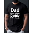 thumbnail image 2 of T-shirt Décontracté pour Homme, T-shirt d'Été Confortable à Manches Courtes et Col Rond avec Imprimé Papa Papa, 2 of 5