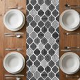 thumbnail image 6 of Black Morocco Table Runner - 60 Inch Long, Kitchen Dining Table Runner Dresser Scarves, Retro Geometric Grey Ethnic Tribal Art Farmhouse Decor for Coffee Tables Wedding Party Banquet, 6 of 8