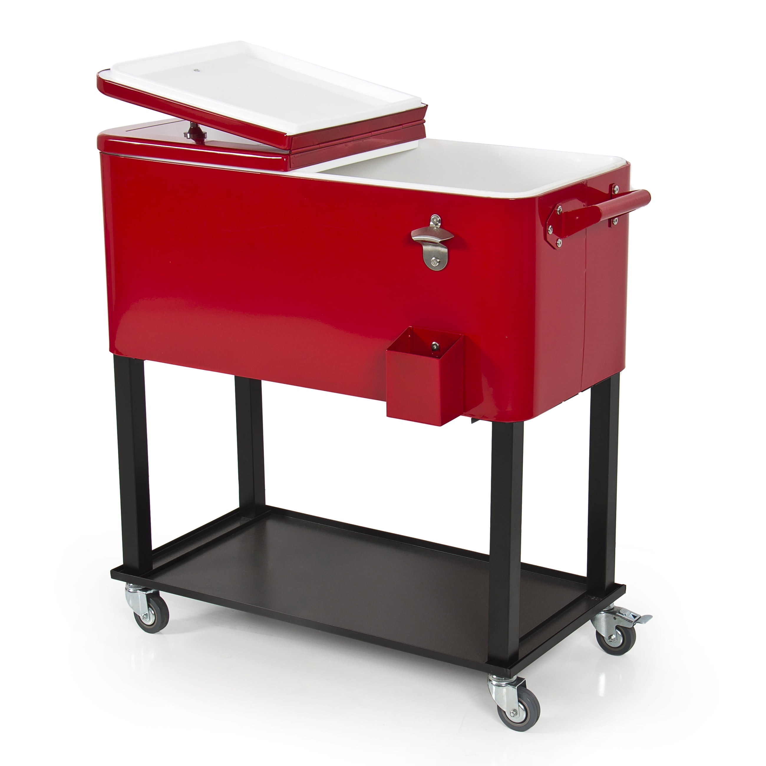 Patio Deck Cooler Rolling Outdoor 80 Quart Solid Steel Patio Deck Cooler Rolling Outdoor 80 Quart Solid Steel Construction Home Party Com