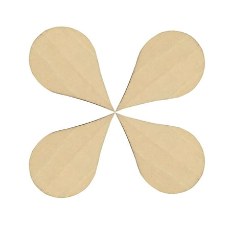 

40 Pcs 50x30mm DIY Wooden Slices Water Drop Shaped Doodle Embellishments DIY Decorations Crafts Accessories Small Pendants for Home Ornaments