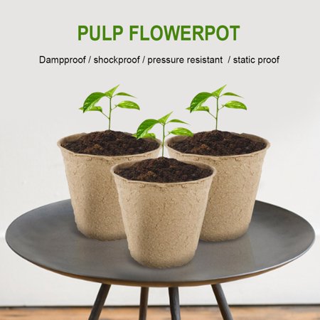 LASHALL Khaki Peat Pots For Seedlings Eco-Friendly Plant Starting Pots 10PC(Buy 2 Receive 3)