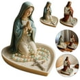 thumbnail image 7 of Christian Resin Prayer Bead Holder, Heart-Shaped Base, Religious Decoration, Prayer Room Gift, 7 of 7