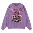 thumbnail image 3 of Sudadera con capucha vintage desgastada con estampado de calavera "Be Obedient Control" para hombre, ropa holgada de algodón a la moda, sudadera informal de gran tamaño, 3 of 4