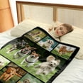 thumbnail image 5 of Personalised Blanket 76x100cm,Custom Blanket with Words Picture Collage Customized Blankets,Birthday Xmas Souvenir Gifts Personalized Throw for Father, Mom, Kids, Dogs, Friends or Lover, 5 of 6