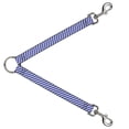 thumbnail image 1 of Buckle-Down Leash Splitter - Diagonal Stripes Pastel Blues - 1" Wide - 30" Length, 1 of 1