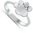 thumbnail image 4 of Dog Cat Paw Animal Print Pet Lover Ring .925 Sterling Silver Band Jewelry Female Male Unisex Size 7, 4 of 4