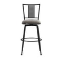 thumbnail image 3 of Hillsdale Furniture Queensridge Metal Swivel Bar Height Stool, Black with Silver, 3 of 13