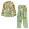 thumbnail image 4 of Kuiaobaty Daisy Flower Print Pajamas Women's Long Sleeve Sleepwear Soft Button Down Loungewear Pjs Set, L, 4 of 7