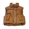 thumbnail image 2 of Joernso Winter Women Coat Stand Collar Zipper Closure Long Sleeves Pure Color Windproof Heat Retention Padded Down Coat Men Slim Fit Outdoor Jacket, 2 of 8