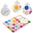 thumbnail image 3 of Yayeee Dish Drying Mat for Kitchen Counter 16"x18" Microfiber Absorbent Pad, Colorful Circles, 3 of 7