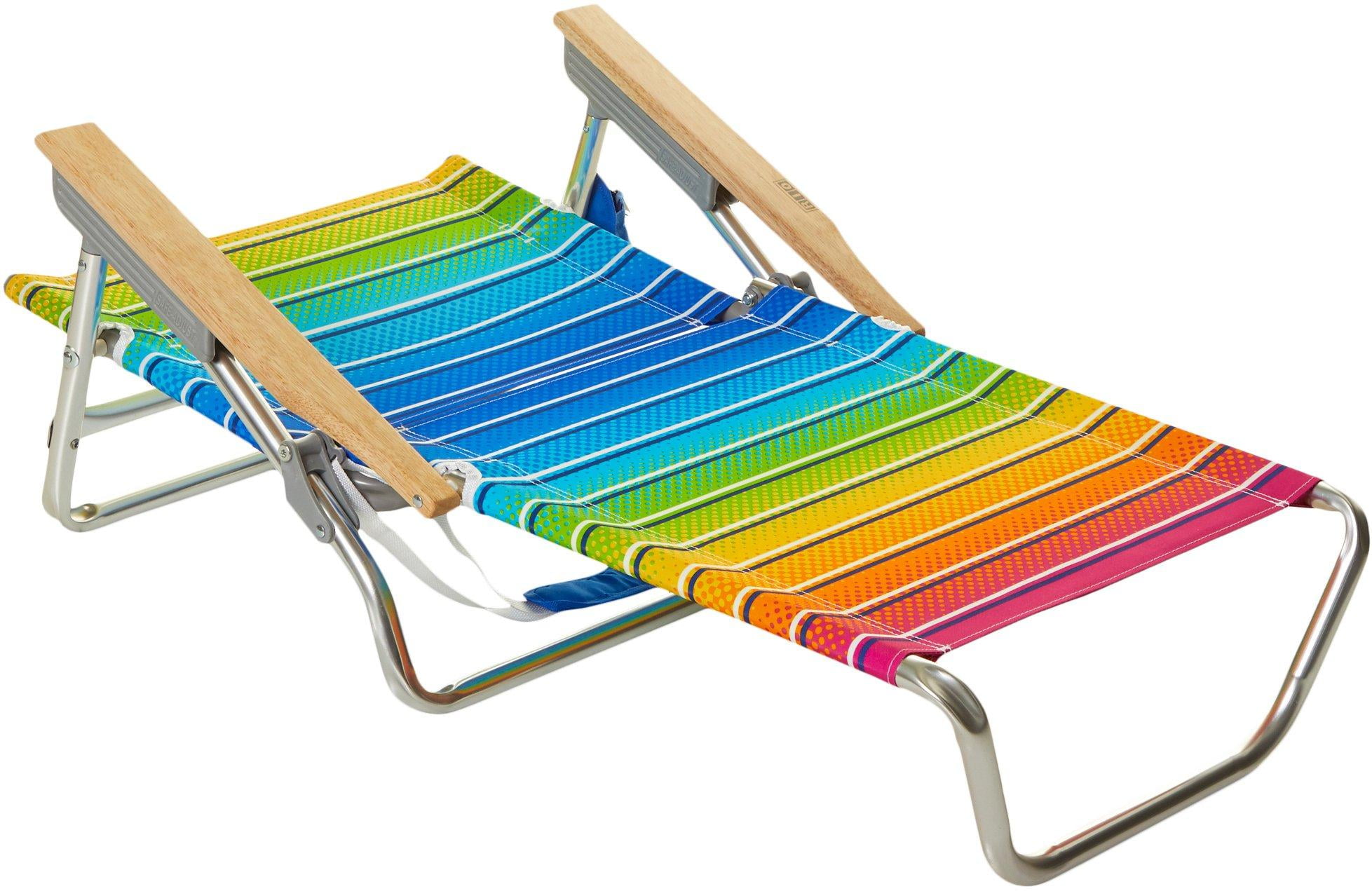 Rainbow stripe beach chair