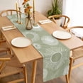 thumbnail image 3 of Geometric Table Runner - 70 Inch Long, Kitchen Dining Table Runner Dresser Scarves, Abstract Sage Green White Boho Circle Dot Farmhouse Decor for Coffee Tables Wedding Party Banquet, 3 of 8
