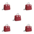 thumbnail image 1 of Transemion Sacs Isothermes à la Mode Restent Tendance Tout en Gardant la Nourriture Fraîche et au Frais Polyester Portable avec Bandoulière Rouge Vin 5Ensemble, 1 of 6