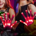thumbnail image 4 of 1 par de guantes luminosos LED que brillan intensamente Halloween esqueleto manopla fiesta Prop (rojo), 4 of 7