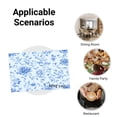 thumbnail image 5 of Amarainy Blue Floral Pattern Linen Table Mats Set of 4 for Home Kitchen Table Decor 12x18 inch, 5 of 5