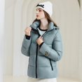 thumbnail image 1 of Cotton jacket women's short cotton jacket fashion shoulder strap bread jacket thick cotton coat jacket, 1 of 6