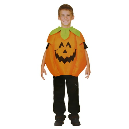 Boys & Girls Scary Face Pumpkin Child Costume Halloween Body Tunic