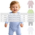 thumbnail image 4 of Newborn Baby Bodysuit for 9-12 Months Baby Long Sleeve Romper Infant Jumpsuit Soft Sleep Play Outfit for Unisex White, 4 of 9