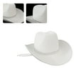 thumbnail image 2 of lanema Sunproof Rhinestone Decor Fedora Hat Cowboy Hat with Roll Brim Western Jazz Hat, 2 of 10