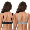 thumbnail image 2 of Curve Muse Women's Plus Size Add 1+ Cup Push Up Perfect Shape Underwire Lace Bra-2PK-Black,Light Gray-36C, 2 of 6