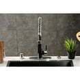 thumbnail image 3 of Gourmetier LS8777DKL Kaiser Single-Handle Deck-Mount Pre-Rinse Kitchen Faucet, Matte Black/Polished Chrome, 3 of 8