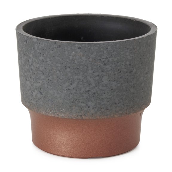 The HC Companies 3" Sprite Indoor Succulent Planter, Faux Concrete Copper