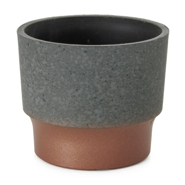 The HC Companies 3" Sprite Indoor Succulent Planter, Faux Concrete Copper