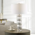 thumbnail image 3 of Uttermost Band Together Crystal & Wood Table Lamp in White, 3 of 7