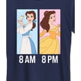 thumbnail image 3 of Disney Princess - Belle Day And Night Wear- Women's Short Sleeve Graphic T-Shirt, 3 of 5