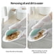 thumbnail image 4 of Guantes resistentes al calor para lavavajillas con estropajo integrado | Guantes reutilizables para ollas, sartenes y utensilios de cocina | Puño largo impermeable | Colores rosa, gris, verde y, 4 of 7