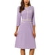 thumbnail image 1 of INSPIRE CHIC Vestido A-Line para Mujeres con Color Contrastante para Trabajar con Detalles de Tweed S Púrpura, 1 of 5