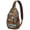 Hawaiian, variant on Hawaiian Resort Sling Backpack, Tropical Floral Travel Bag with Jungle Leaves, Palm Leaf, Exotic Botanical Print and Summer Vacation Design