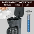 thumbnail image 3 of 12-Cup Drip Coffee Maker Perfect for Home or Office, Borosilicate Carafe, Auto-Off, Reusable Filter, Anti-Drip, Keep-Warm Function, Clear Water Level Window, Gray, 3 of 12