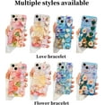 thumbnail image 2 of for Samsung Galaxy A12 A22 A32 A13 A23 A42 4G 5G Protective Cover, Fashion Charming Flower Soft TPU Phone Case with Creative Bracelet, Exquisite Shockproof Shell for Women and Girl(Blue A,A23 4G/5G), 2 of 8