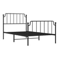 thumbnail image 4 of Metal Bed Frame Black Full Size with Footboard, 39.4x78.7, Sturdy Steel Platform Bed, Under-Bed Storage, 4 of 9